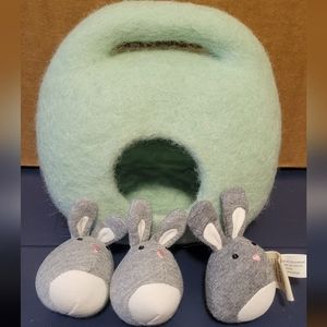 Lovevery Bunnies in a Felt Burrow